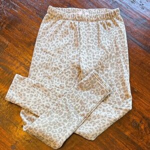 GAP Kids Gray Leopard Print Fleece Leggings